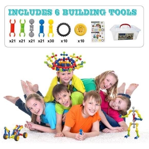 Kids 125 Pieces Building Blocks Educational Stem Building Toys for Boys Girls - Picture 2 of 6